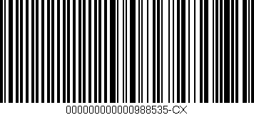 Código de barras (EAN, GTIN, SKU, ISBN): '000000000000988535-CX'