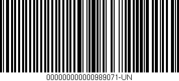 Código de barras (EAN, GTIN, SKU, ISBN): '000000000000989071-UN'