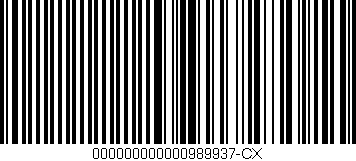 Código de barras (EAN, GTIN, SKU, ISBN): '000000000000989937-CX'