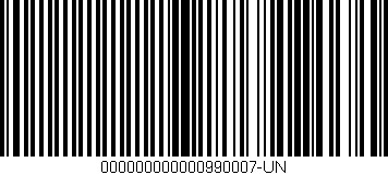 Código de barras (EAN, GTIN, SKU, ISBN): '000000000000990007-UN'