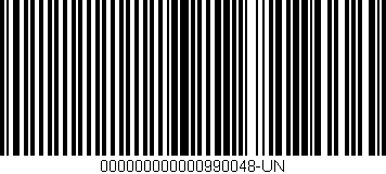 Código de barras (EAN, GTIN, SKU, ISBN): '000000000000990048-UN'