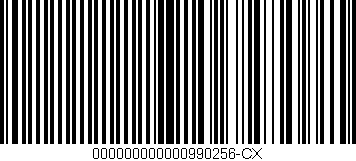 Código de barras (EAN, GTIN, SKU, ISBN): '000000000000990256-CX'