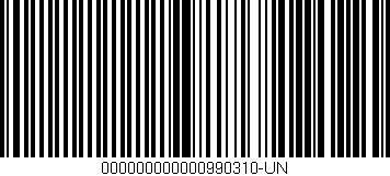 Código de barras (EAN, GTIN, SKU, ISBN): '000000000000990310-UN'