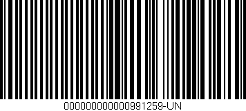 Código de barras (EAN, GTIN, SKU, ISBN): '000000000000991259-UN'