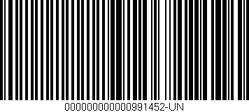 Código de barras (EAN, GTIN, SKU, ISBN): '000000000000991452-UN'