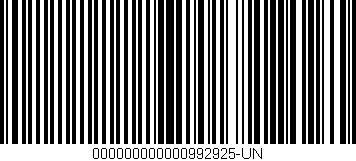 Código de barras (EAN, GTIN, SKU, ISBN): '000000000000992925-UN'