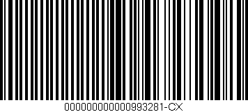 Código de barras (EAN, GTIN, SKU, ISBN): '000000000000993281-CX'