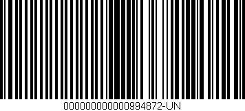Código de barras (EAN, GTIN, SKU, ISBN): '000000000000994872-UN'