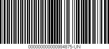 Código de barras (EAN, GTIN, SKU, ISBN): '000000000000994875-UN'