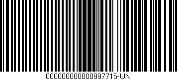 Código de barras (EAN, GTIN, SKU, ISBN): '000000000000997715-UN'