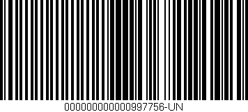 Código de barras (EAN, GTIN, SKU, ISBN): '000000000000997756-UN'