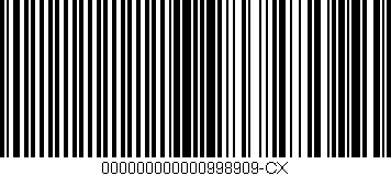 Código de barras (EAN, GTIN, SKU, ISBN): '000000000000998909-CX'