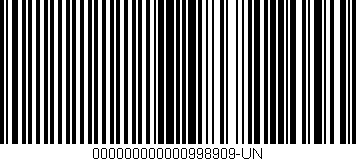 Código de barras (EAN, GTIN, SKU, ISBN): '000000000000998909-UN'