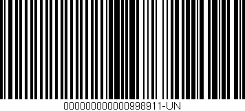 Código de barras (EAN, GTIN, SKU, ISBN): '000000000000998911-UN'