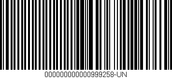 Código de barras (EAN, GTIN, SKU, ISBN): '000000000000999258-UN'