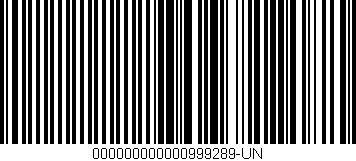 Código de barras (EAN, GTIN, SKU, ISBN): '000000000000999289-UN'