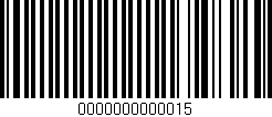 Código de barras (EAN, GTIN, SKU, ISBN): '0000000000015'