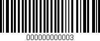 Código de barras (EAN, GTIN, SKU, ISBN): '000000000003'