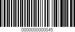 Código de barras (EAN, GTIN, SKU, ISBN): '0000000000045'