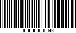 Código de barras (EAN, GTIN, SKU, ISBN): '0000000000046'