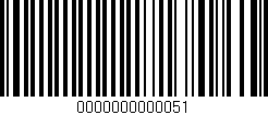 Código de barras (EAN, GTIN, SKU, ISBN): '0000000000051'