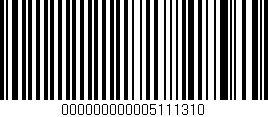 Código de barras (EAN, GTIN, SKU, ISBN): '000000000005111310'