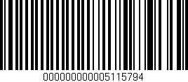 Código de barras (EAN, GTIN, SKU, ISBN): '000000000005115794'