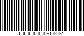 Código de barras (EAN, GTIN, SKU, ISBN): '000000000005138051'