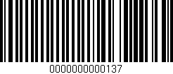 Código de barras (EAN, GTIN, SKU, ISBN): '0000000000137'
