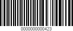 Código de barras (EAN, GTIN, SKU, ISBN): '0000000000423'