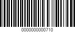 Código de barras (EAN, GTIN, SKU, ISBN): '0000000000710'