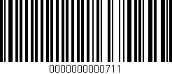 Código de barras (EAN, GTIN, SKU, ISBN): '0000000000711'