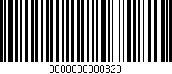 Código de barras (EAN, GTIN, SKU, ISBN): '0000000000820'