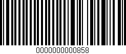 Código de barras (EAN, GTIN, SKU, ISBN): '0000000000858'