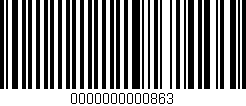Código de barras (EAN, GTIN, SKU, ISBN): '0000000000863'