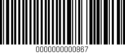 Código de barras (EAN, GTIN, SKU, ISBN): '0000000000867'