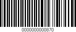 Código de barras (EAN, GTIN, SKU, ISBN): '0000000000870'