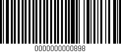 Código de barras (EAN, GTIN, SKU, ISBN): '0000000000898'