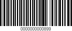 Código de barras (EAN, GTIN, SKU, ISBN): '0000000000899'