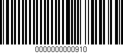 Código de barras (EAN, GTIN, SKU, ISBN): '0000000000910'
