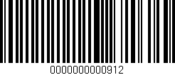 Código de barras (EAN, GTIN, SKU, ISBN): '0000000000912'