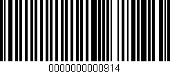 Código de barras (EAN, GTIN, SKU, ISBN): '0000000000914'
