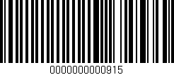 Código de barras (EAN, GTIN, SKU, ISBN): '0000000000915'