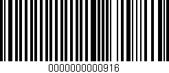 Código de barras (EAN, GTIN, SKU, ISBN): '0000000000916'