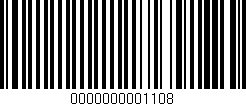 Código de barras (EAN, GTIN, SKU, ISBN): '0000000001108'