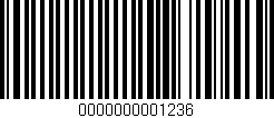 Código de barras (EAN, GTIN, SKU, ISBN): '0000000001236'