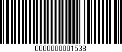 Código de barras (EAN, GTIN, SKU, ISBN): '0000000001538'
