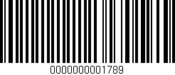 Código de barras (EAN, GTIN, SKU, ISBN): '0000000001789'
