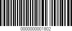 Código de barras (EAN, GTIN, SKU, ISBN): '0000000001802'