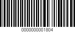 Código de barras (EAN, GTIN, SKU, ISBN): '0000000001804'